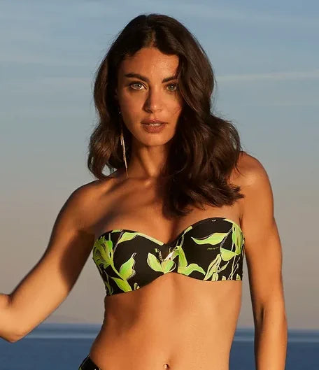 Lise Charmel Swimwear - Fleurs De Nuit Cropped Bustier Nuit Luciole