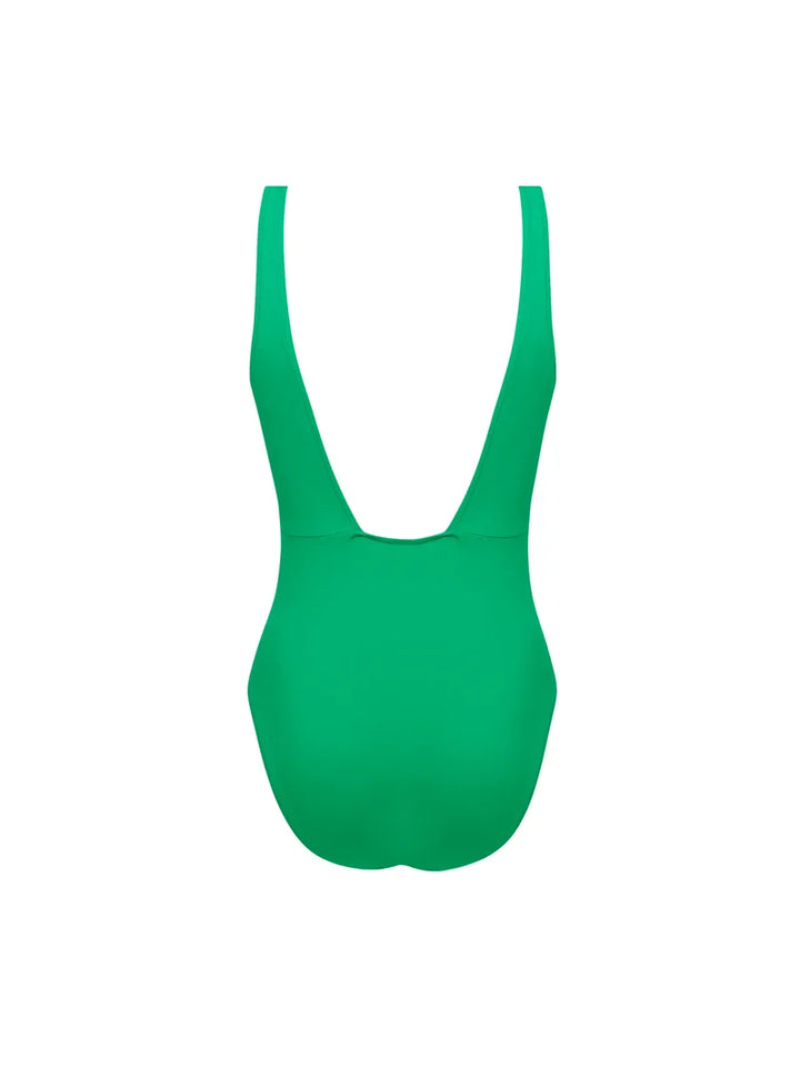 Lise Charmel Swimwear - Grace Infinie Wireless Low-Back Swimsuit Emeraude Infini