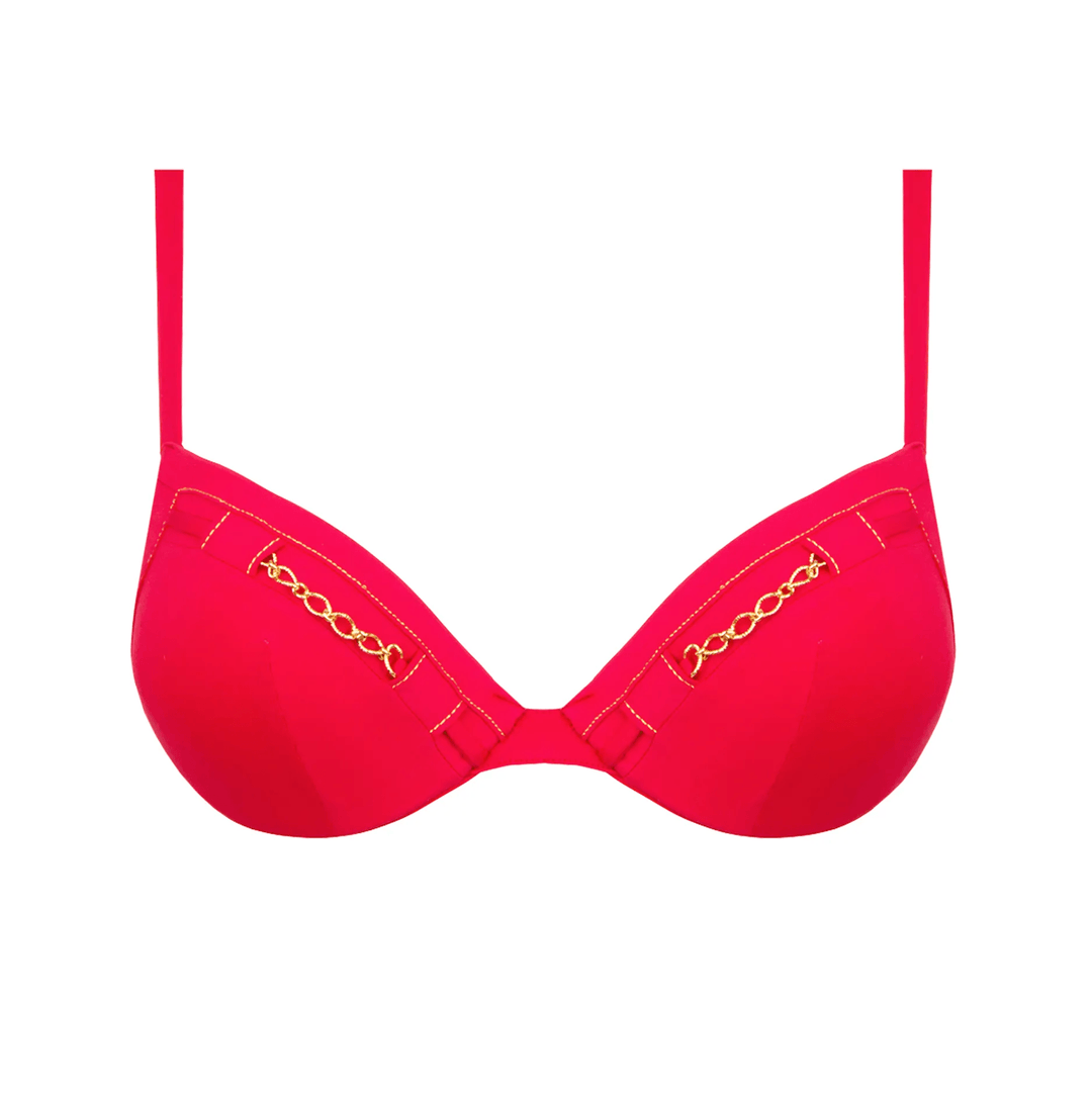 Lise Charmel - D'Or Et De Chaines Progressive Padded Cup Framboise Or Padded Bikini Lise Charmel Swimwear 