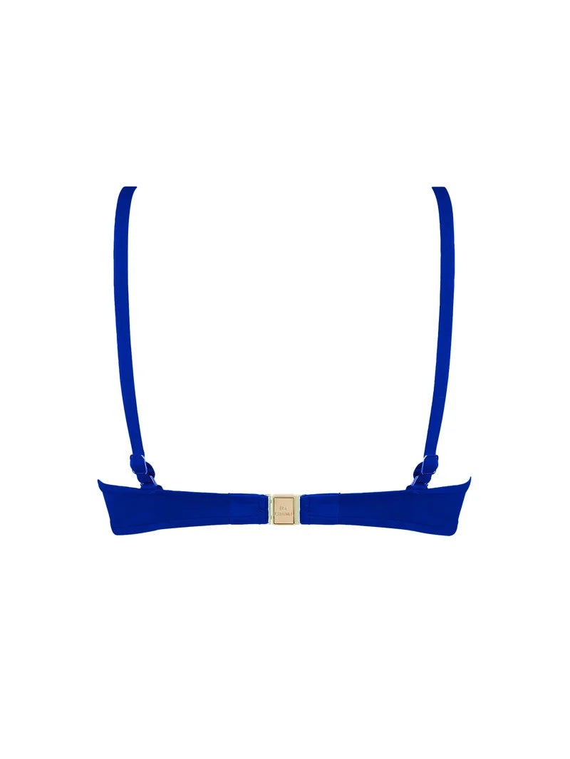 Lise Charmel Swimwear - Grace Infinie Padded Plunge Bikini Top Bleu Infini