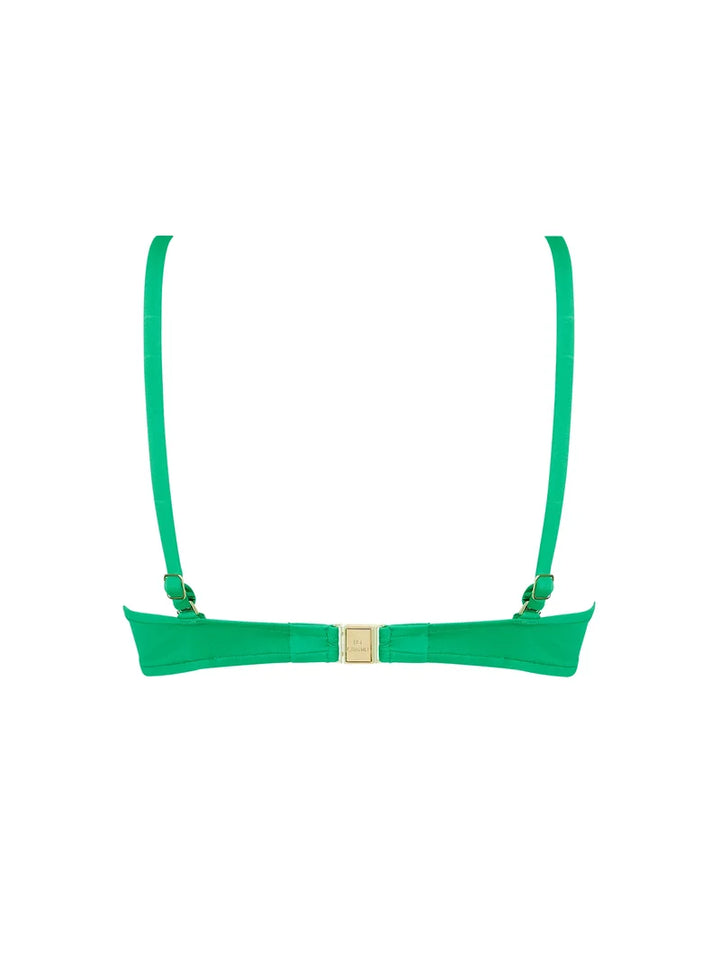 Lise Charmel Swimwear - Grace Infinie Padded Plunge Bikini Top Emeraude Infini