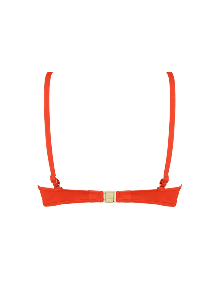 Lise Charmel Swimwear - Grace Infinie Padded Plunge Bikini Top Orange Infini