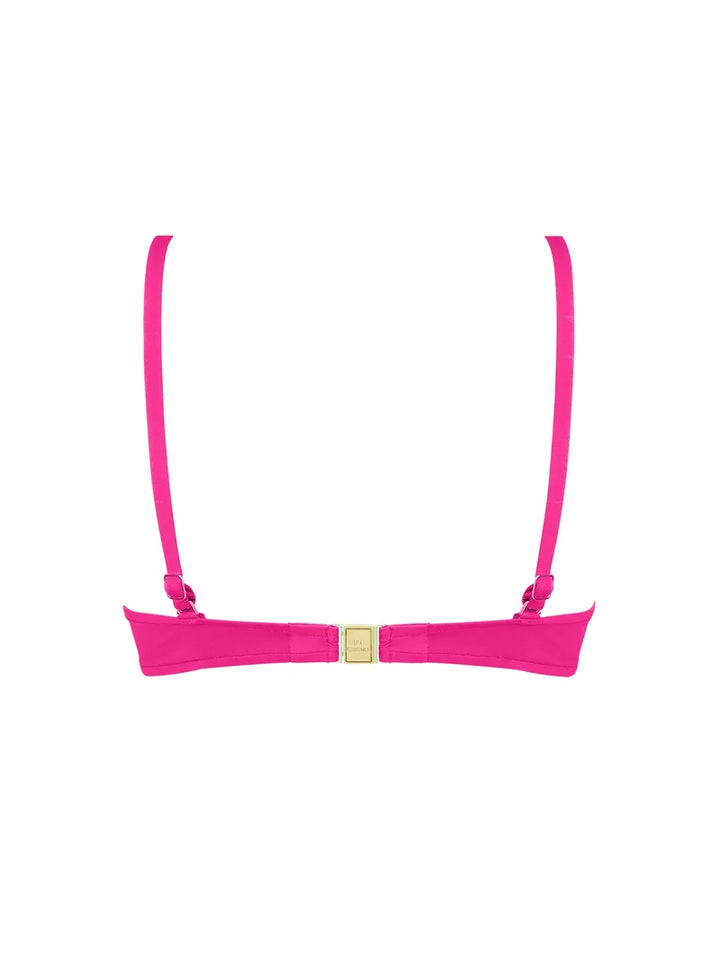 Lise Charmel Swimwear - Grace Infinie Padded Plunge Bikini Top Tresses Fuschia
