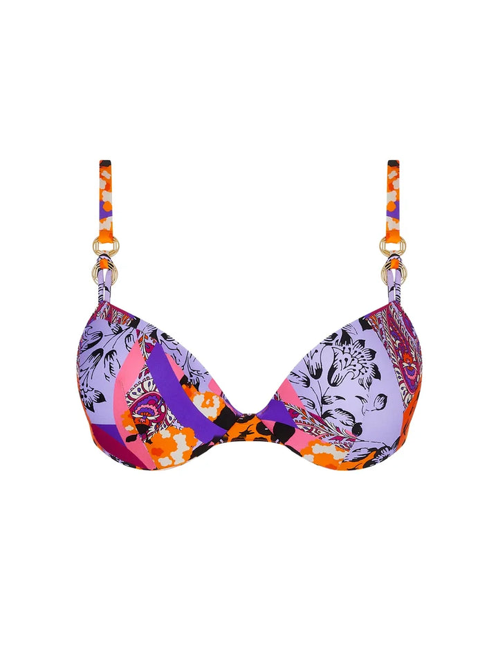 Lise Charmel Swimwear - Magie Sakura Padded Plunge Bikini Top Sakura Solaire