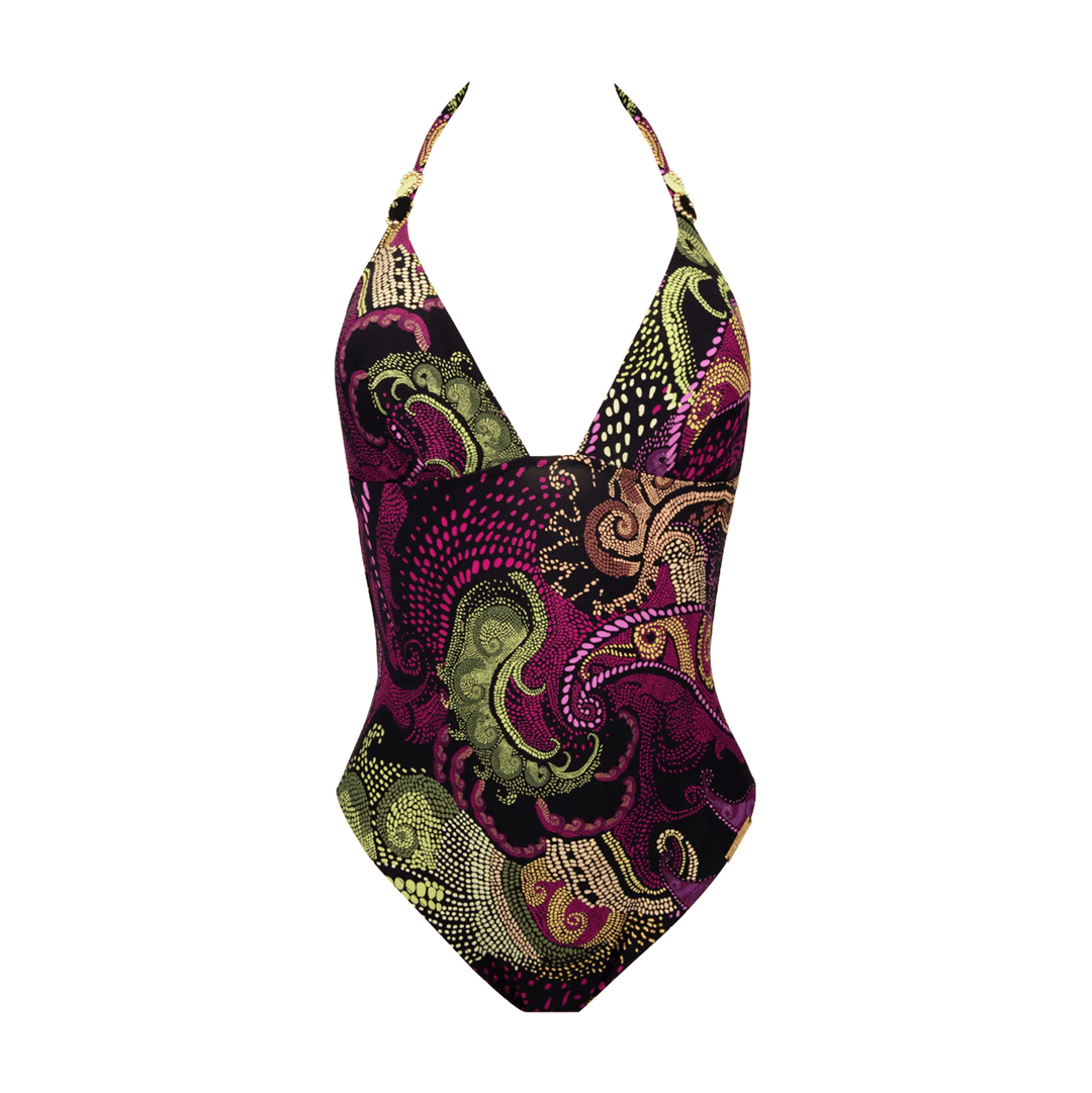 Lise Charmel - Escapade Aborigene N/W Seduction Halter Swimsuit Aventure Arborigene Costume da bagno con scollo profondo Lise Charmel Swimwear