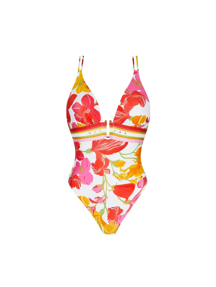 Lise Charmel Swimwear - Envolee Florale Wireless Seduction Halter Swimsuit Bouquet Floral