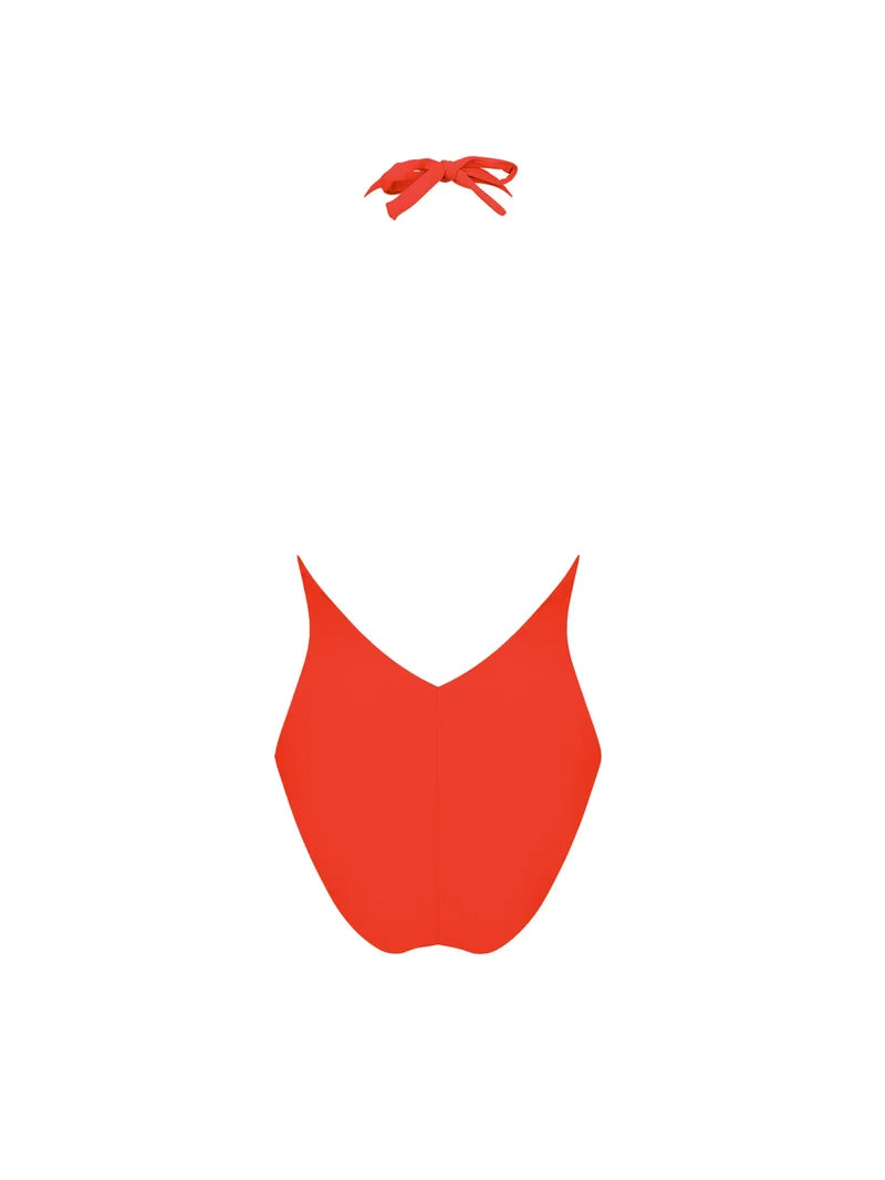Lise Charmel Swimwear - Grace Infinie Plunging Back Swimsuit Orange Infini