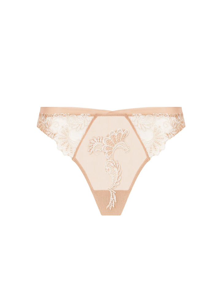 Lise Charmel - String à franges floral Ambre Nacre