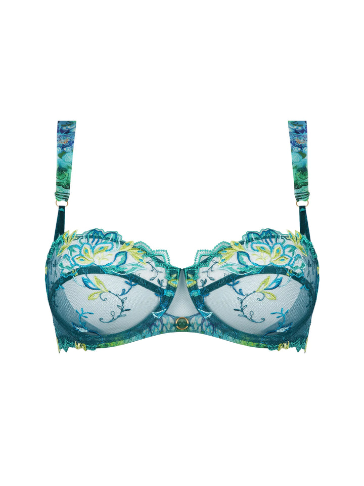 Lise Charmel - Grace Aquatique Half Cup Bra Floral Aqua