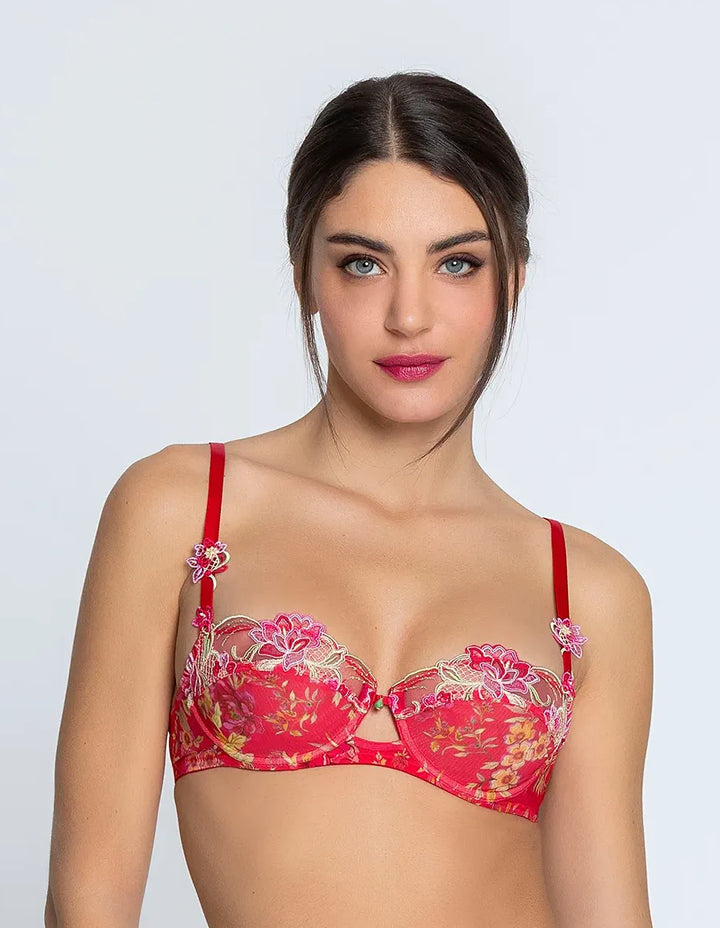 Lise Charmel - Foret Rubis Half Cup Bra Santal Rouge