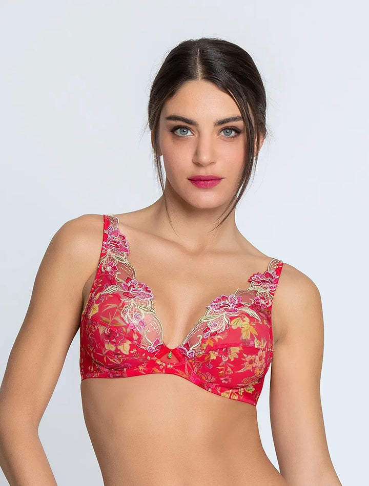 Lise Charmel - Foret Rubis Glam Push Up Bra Santal Rouge