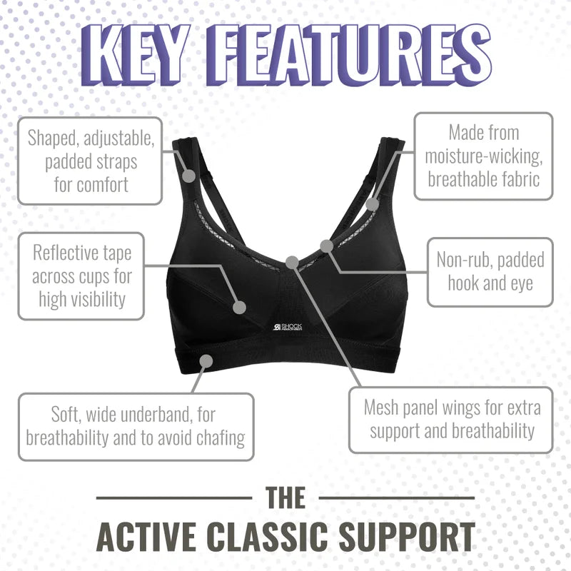 Shock Absorber - Classic Support Sports Bra White