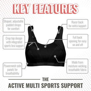 Shock Absorber - Multi Sports Support Bra Black