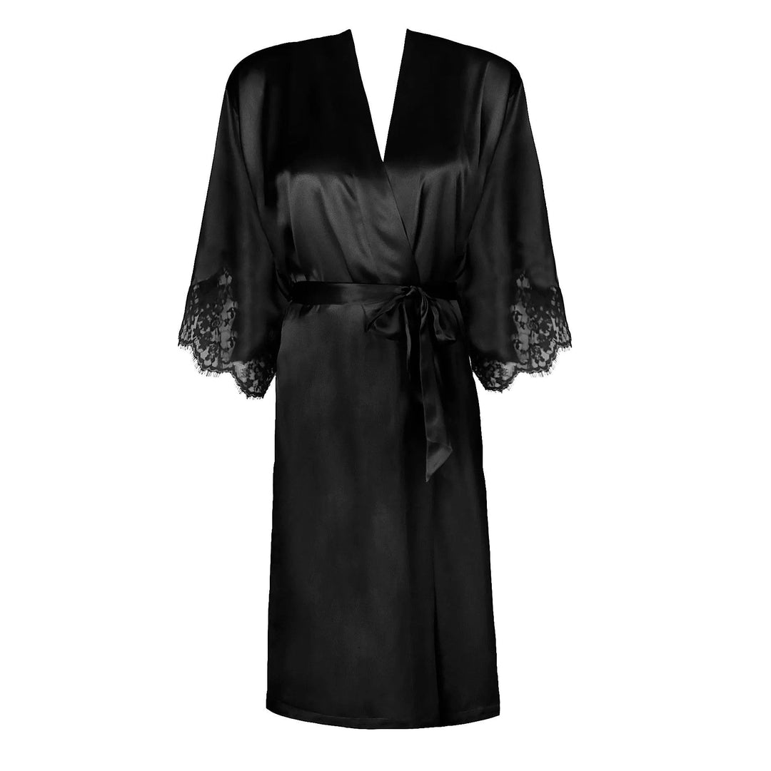 Lise Charmel - Splendeur Soie Mid-Length Negligee Gown Noir Negligee Gown Lise Charmel 