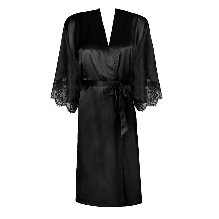Lise Charmel - Splendeur Soie Mid-Length Negligee Gown Noir Negligee Gown Lise Charmel 