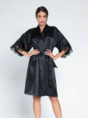 Lise Charmel - Splendeur Soie Mid-Length Negligee Gown Noir