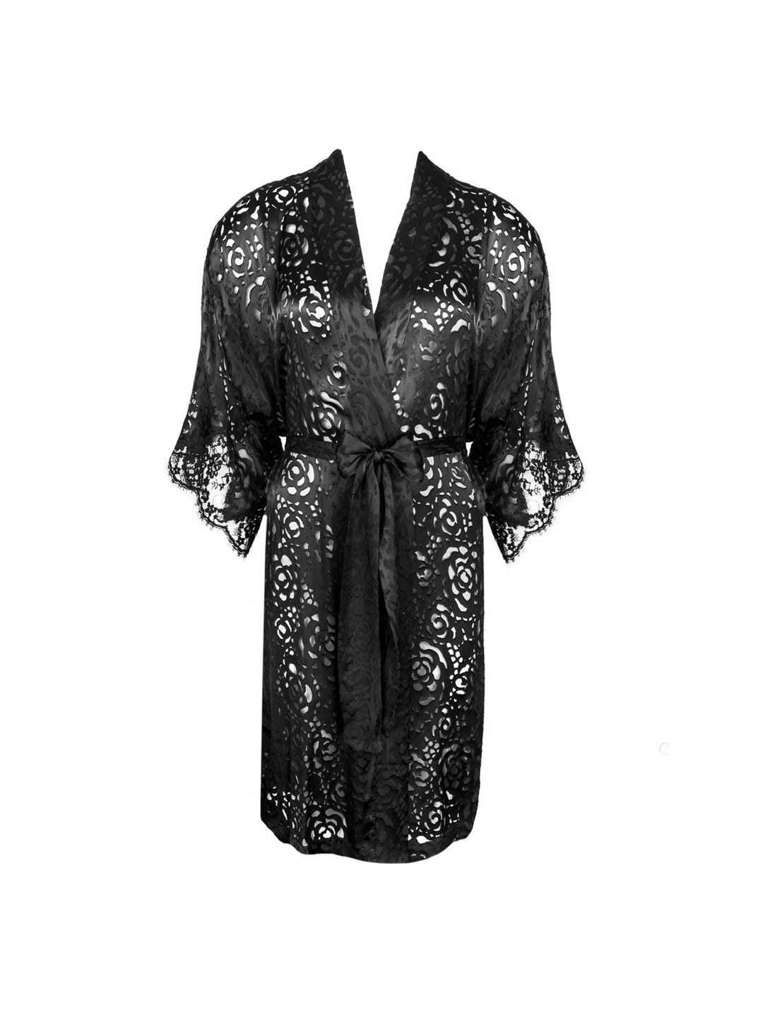 Lise Charmel - Dressing Floral Negligee Black | Ouh La La Lise Charmel - Dressing Floral Negligee Black | Ouh La La