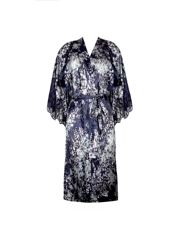 Lise Charmel - Deesse En Glam Mid-Length Negligee Gown Marine Argent