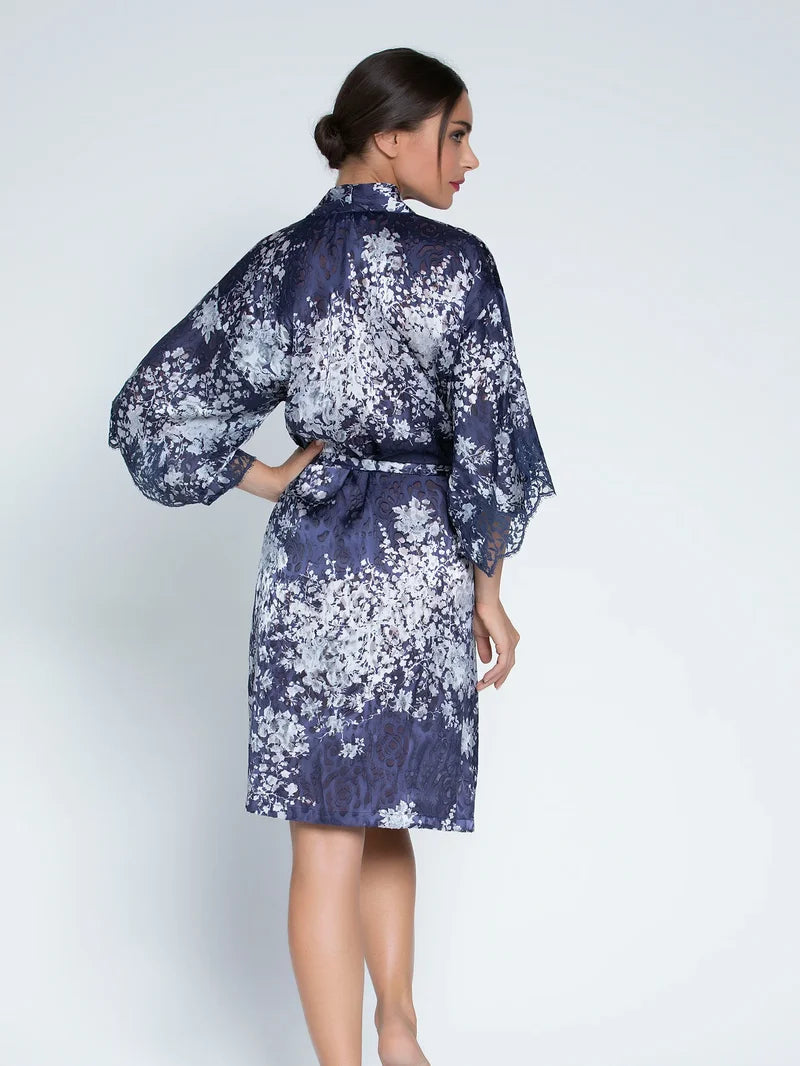 Lise Charmel - Deesse En Glam Mid-Length Negligee Gown Marine Argent