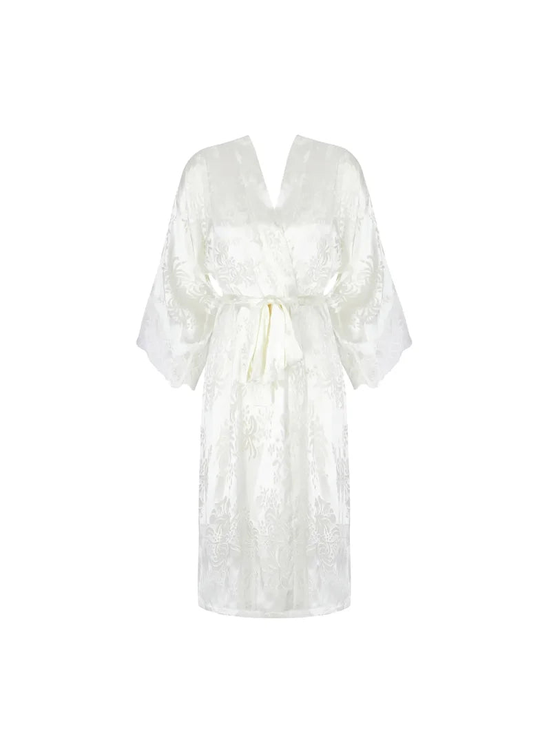 Lise Charmel - Bellissime Amour Mid-Length Negligee Gown Ecru Nacre