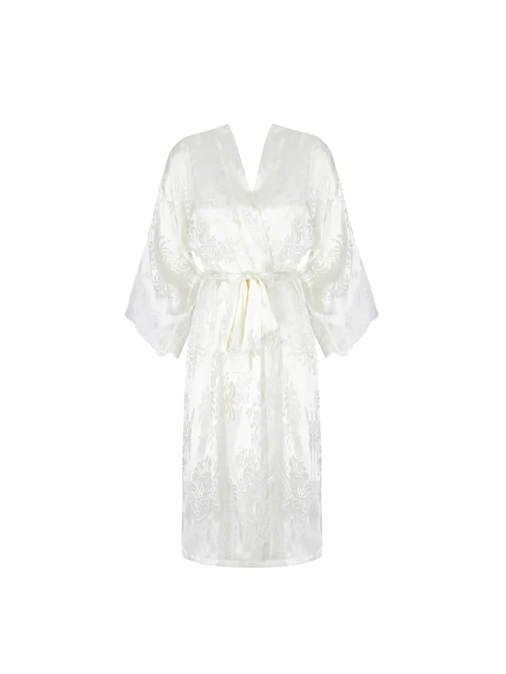 Lise Charmel - Bellissime Amour Mid-Length Negligee Gown Ecru Nacre