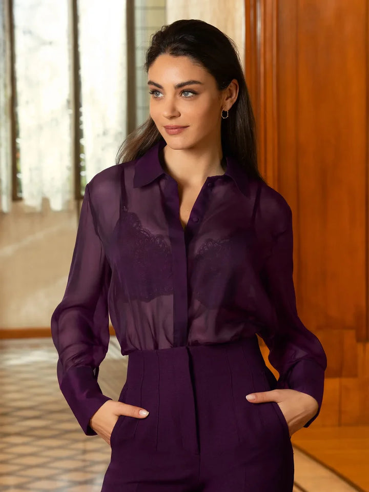 Lise Charmel - Variations Desir Blouse Purple Desir