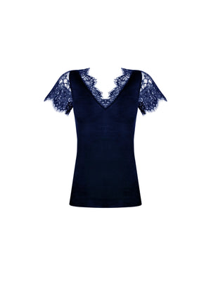 Lise Charmel - Plaisir Caresse Short Sleeved Top Pierre Bleue