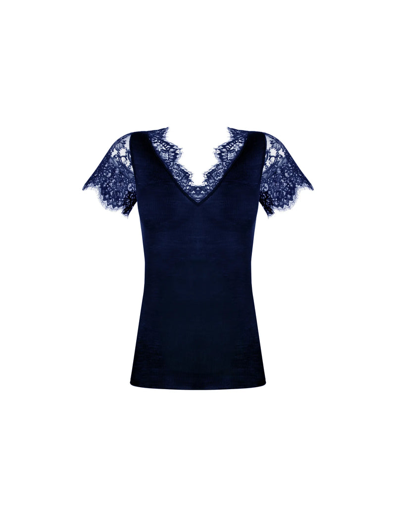 Lise Charmel - Plaisir Caresse Short Sleeved Top Pierre Bleue