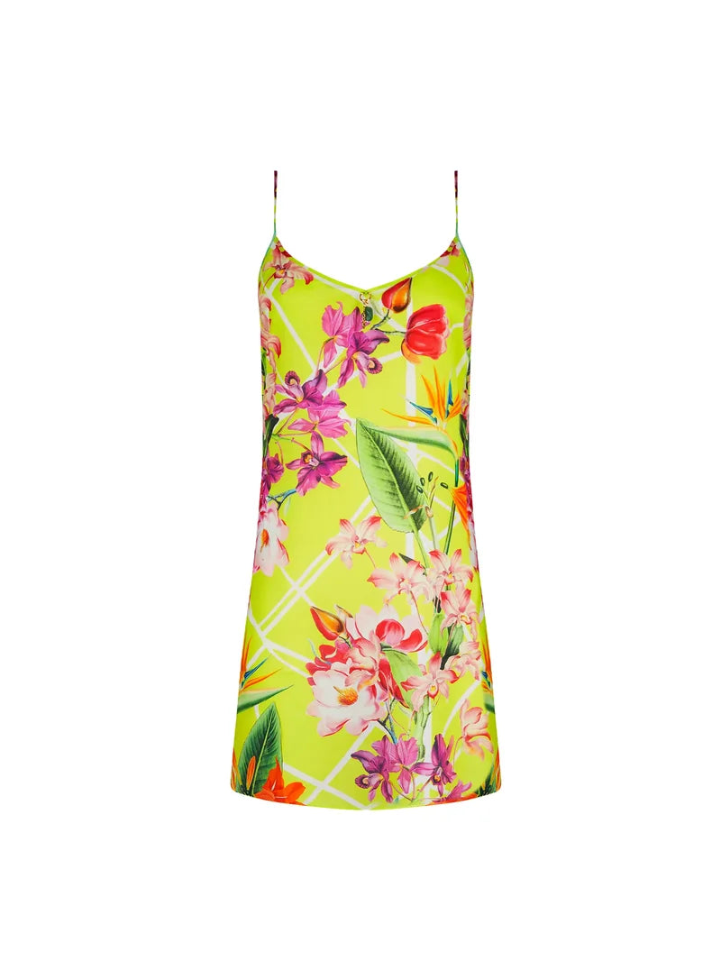 Lise Charmel Swimwear - Fleurs Splendeur Dress With Thin Straps Splendeur Lime