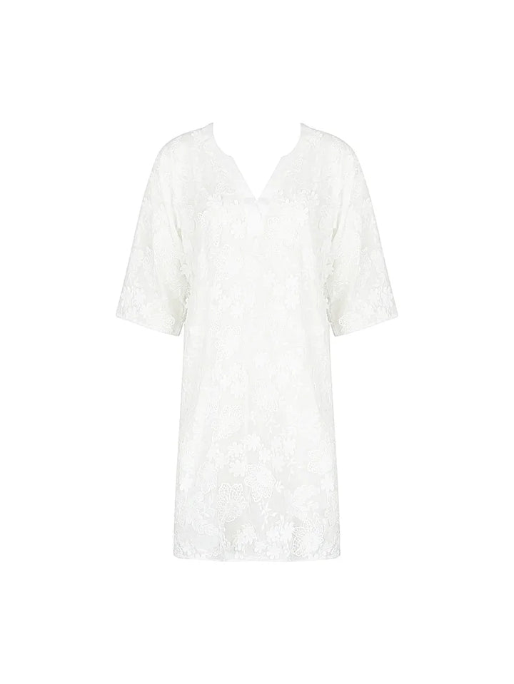 Lise Charmel Swimwear - Romance Couture 3/4 Sleeved Tunic Blanc