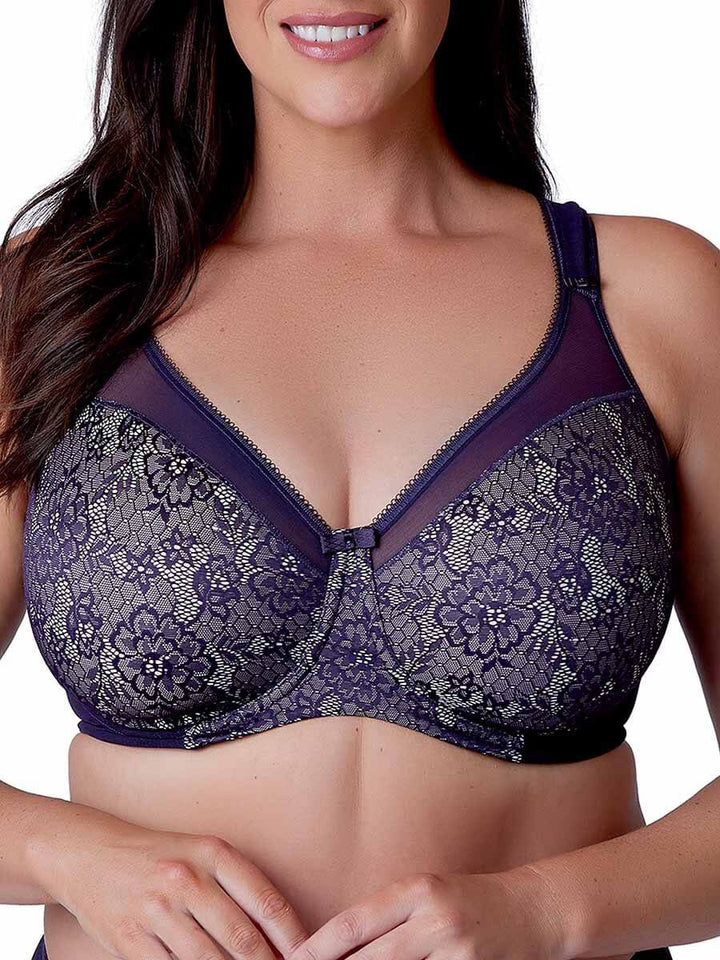 Berlei - Beauty Lace Underwired Smoothing Bra Aubergine