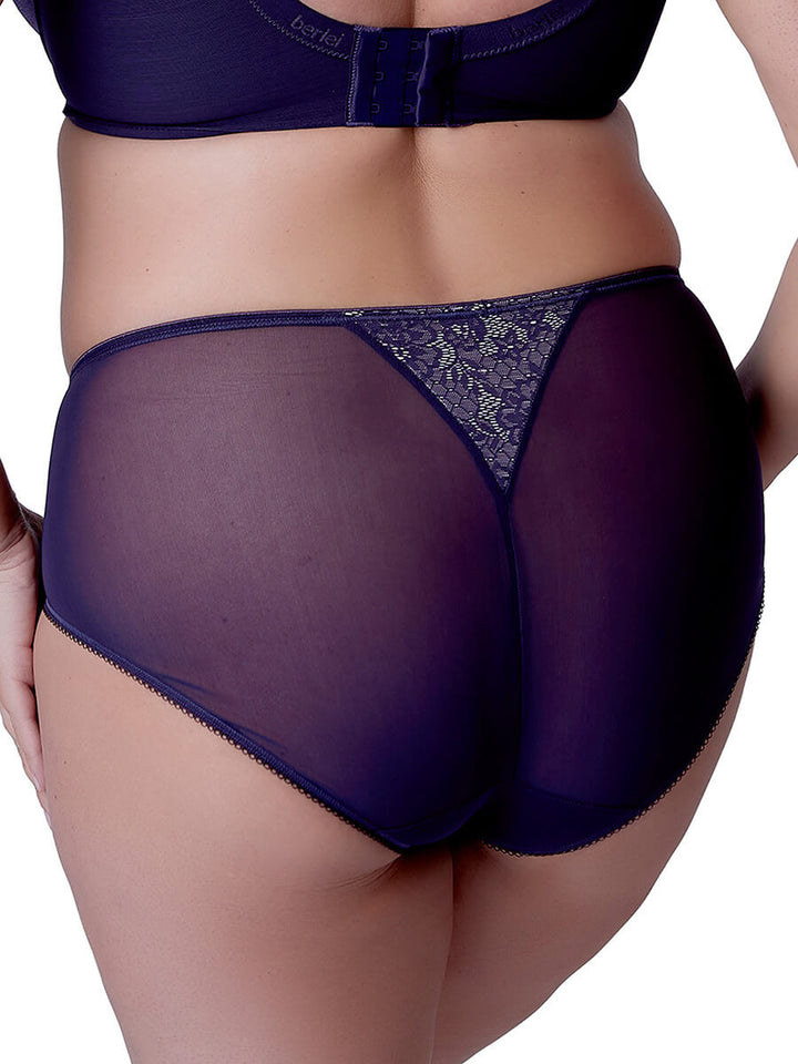 Berlei - Beauty Lace Deep Brief Aubergine