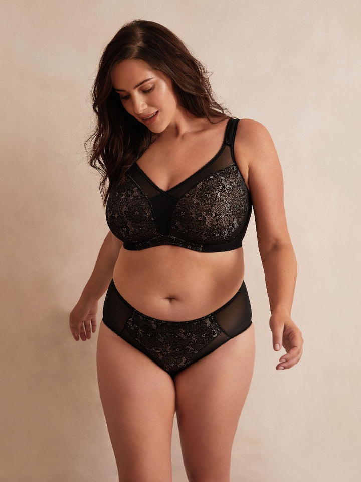 Berlei - Beauty Lace Non Wired Minimiser Bra Black