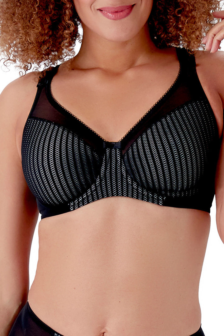 Berlei - Soutien-gorge lissant Beauty Stripe Noir/Gris