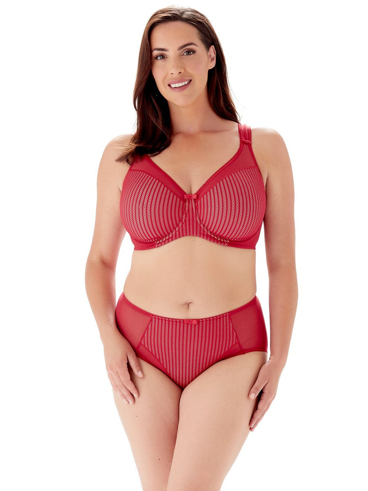 Berlei - Slip profond Beauty Stripe Rouge Passion