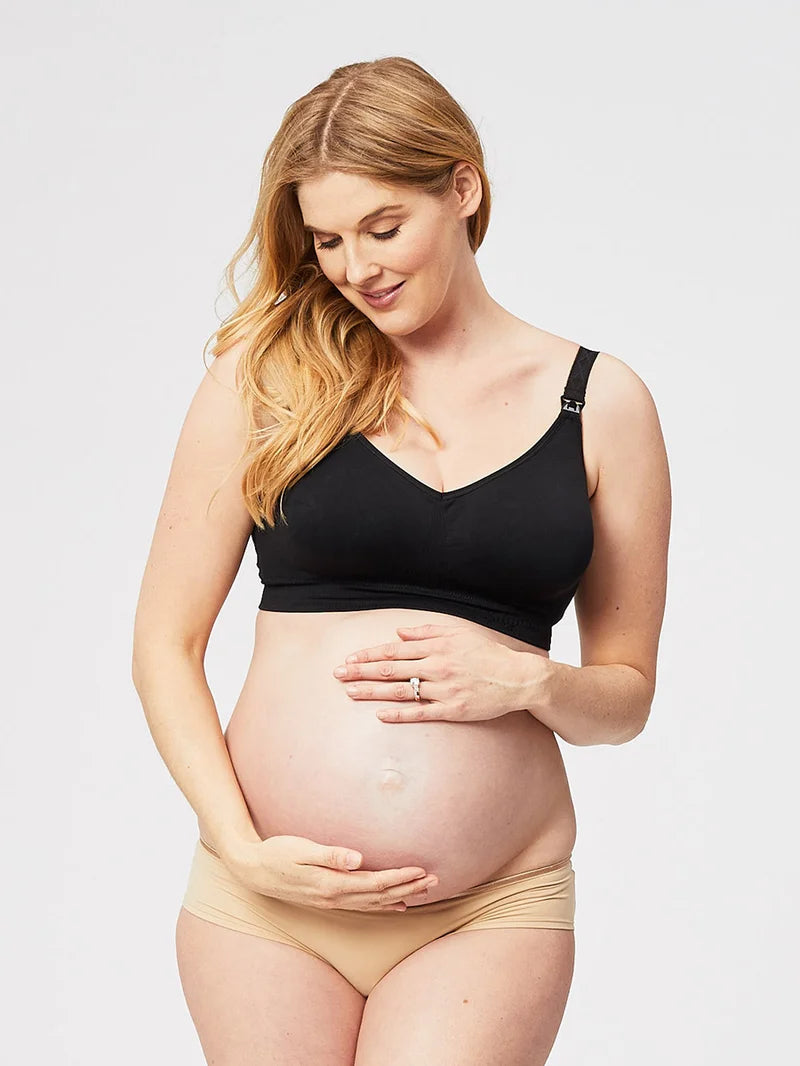 Cake Maternity - Popping Candy Seamless Wire-free Maternity & Nursing Bra Black