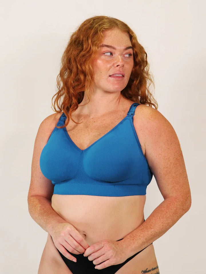 Cake Maternity - Popping Candy Seamless Wire-free Maternity & Nursing Bra Cobalt Blue