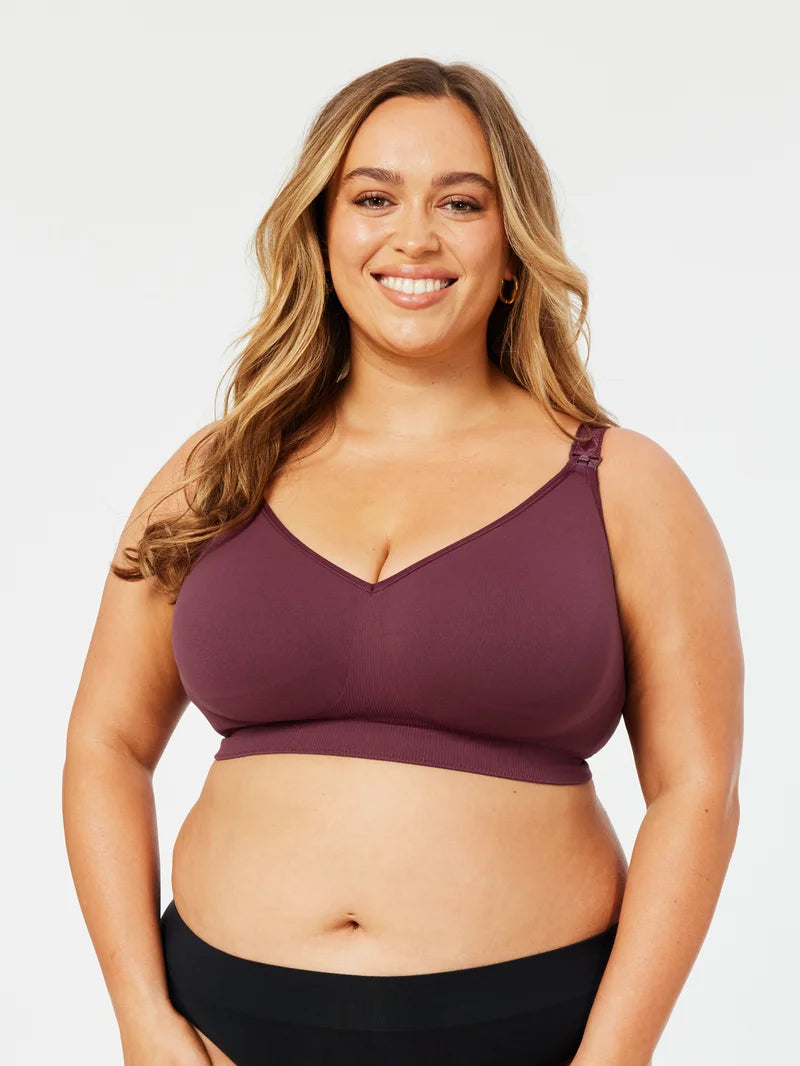 Cake Maternity - Popping Candy Seamless Wire-free Maternity & Nursing Bra Plum