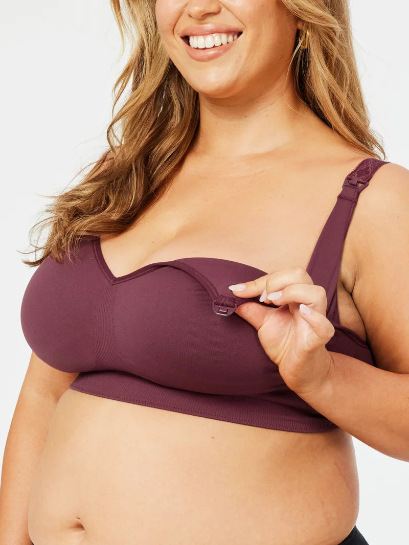 Cake Maternity - Popping Candy Seamless Wire-free Maternity & Nursing Bra Plum