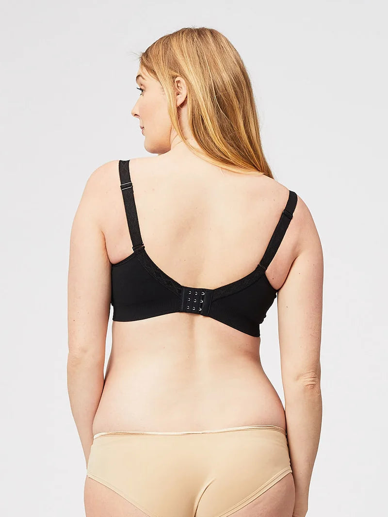Cake Maternity - Popping Candy Seamless Wire-free Maternity & Nursing Bra Black