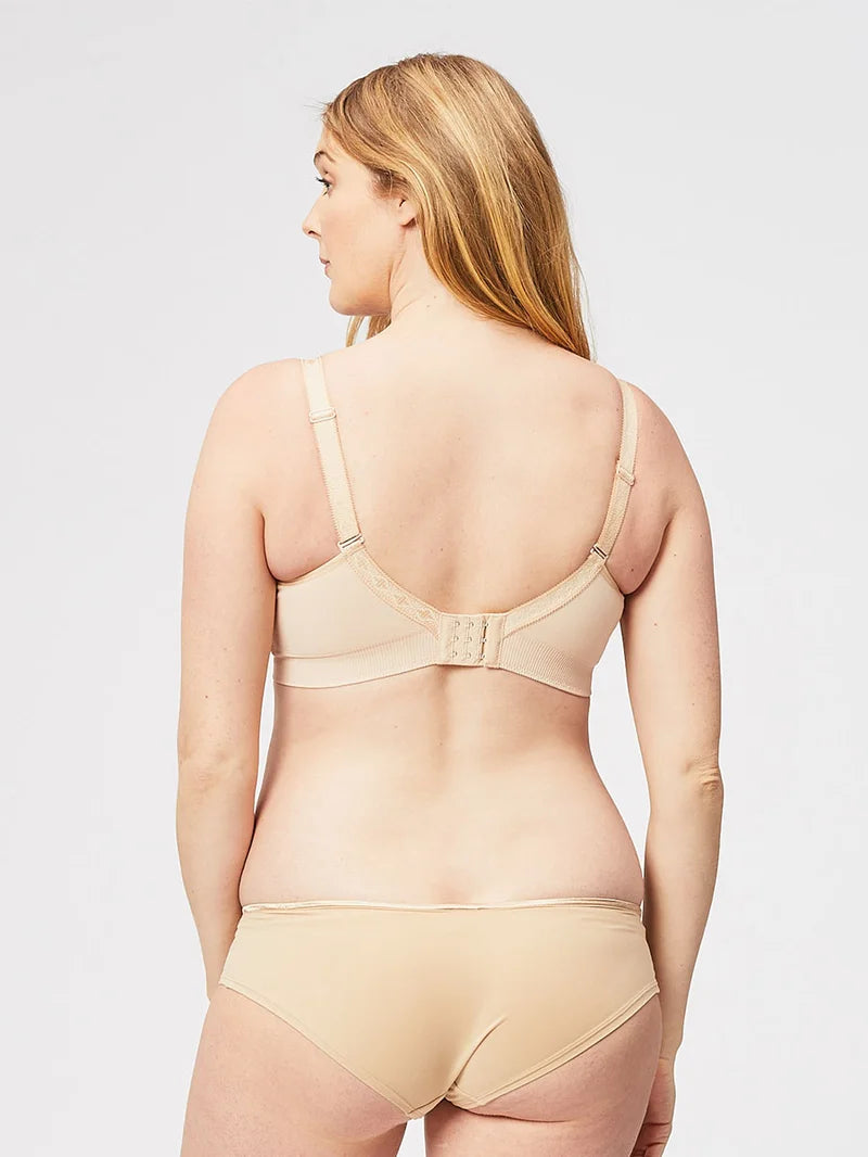 Cake Maternity - Popping Candy Seamless Wire-free Maternity & Nursing Bra Beige