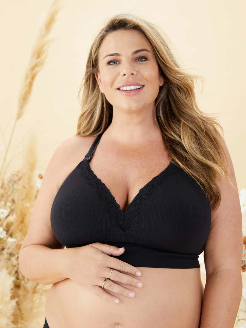 Cake Maternity - Tutti Fruitti Petitie Wireless Foam Plunge Bra Black