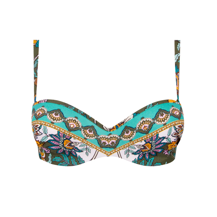 Lise Charmel - Fleur Persane Cropped Bustier Bronze Persanne Balcony Bikini Lise Charmel Swimwear 