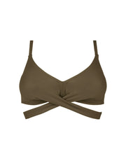 Antigel Swimwear By Lise Charmel - La Chiquissima Soft Padded Triangle Bikini With Ties Kaki Chic