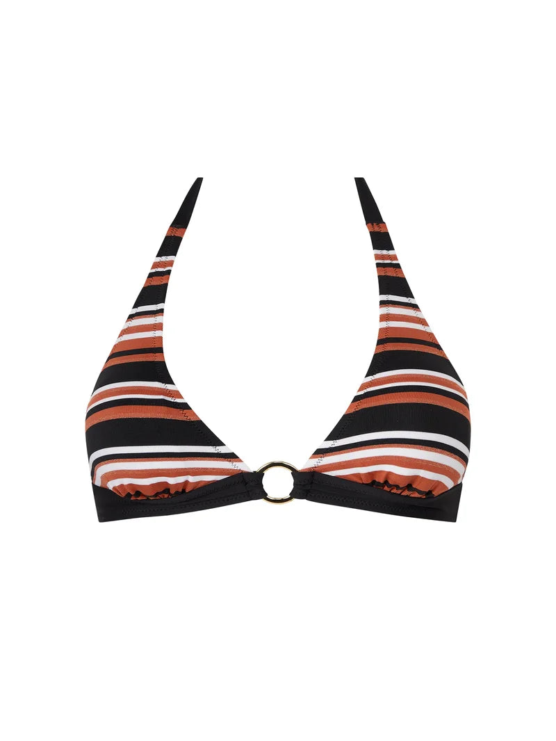 Antigel Swimwear by Lise Charmel - L Antigel Globe Triangle Soft Pad With Ties Auburn Rayé