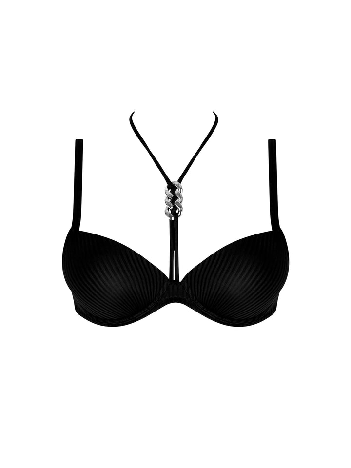 Antigel Swimwear - La Stricto Chic Padded Bikini Top Noir