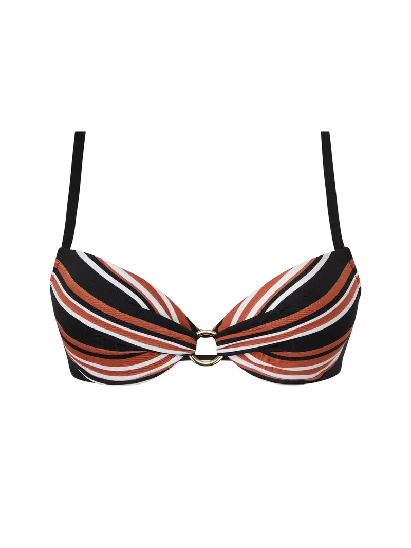 Antigel Swimwear by Lise Charmel - L Antigel Globe Padded Bikini Top Auburn Rayé