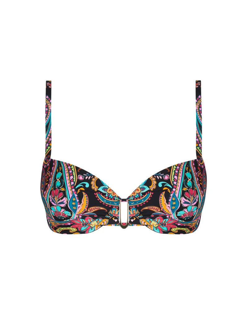 Antigel Swimwear By Lise Charmel - La Bayadere Padded Bikini Top Noir Flashy