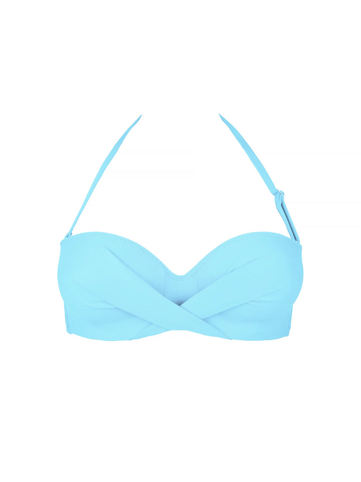 Antigel Swimwear by Lise Charmel - La Chiquissima Padded Strapless Bandeau Bikini Turquoise Chic