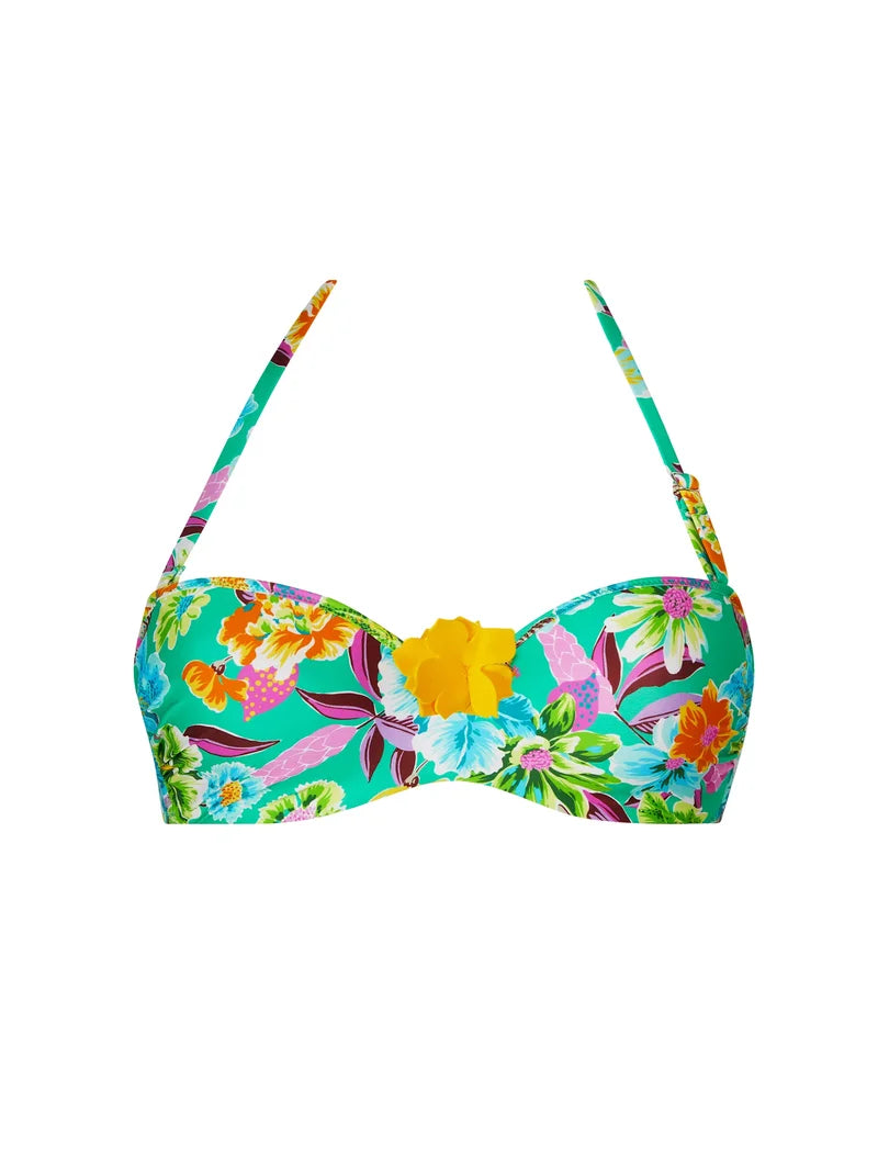 Antigel Swimwear by Lise Charmel - La Feminissima Strapless Bandeau Bikini Vert Emeraude